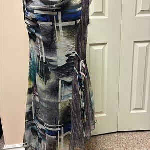 Papa Size Large Elegant Multicolor Maxi Dress